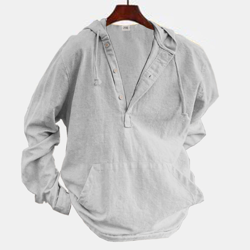 Men's AnSan Linen Hood Sweatshirt