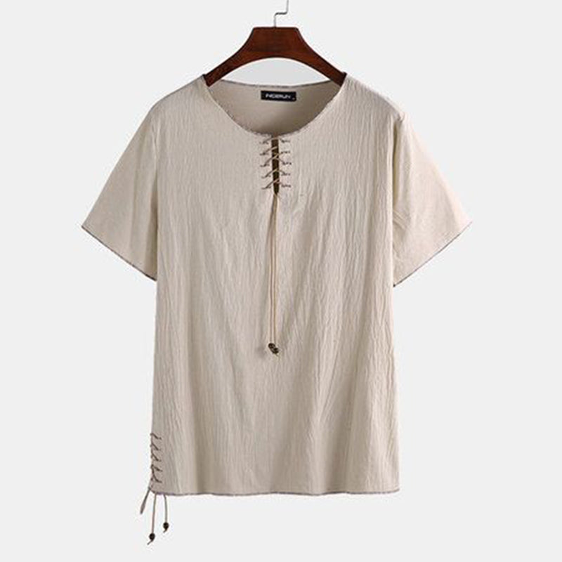 Men's Loose Rope Linen T-Shirts