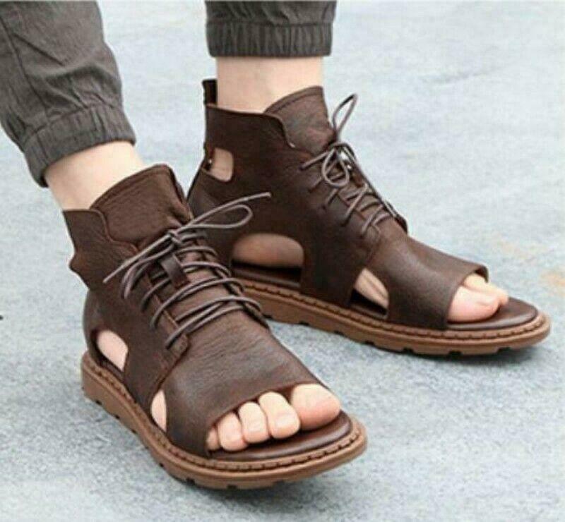 Men's Leather High Top Sandals