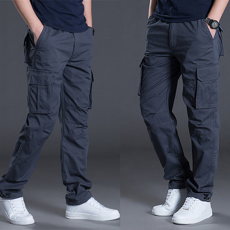 Mens Overalls Pockets Cargo Pants