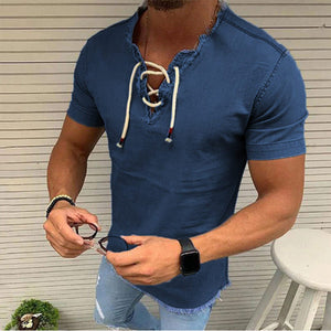 Denim Blue V Neck T-shirts