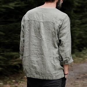 Men's Long Sleeve Linen Shirt