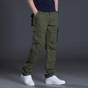 Mens Overalls Pockets Cargo Pants