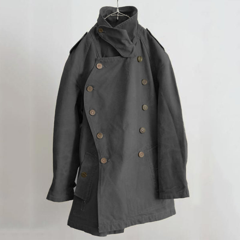 1940s French Army Motorcycle Canvas Coat