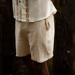 Natural Linen Shorts For Men