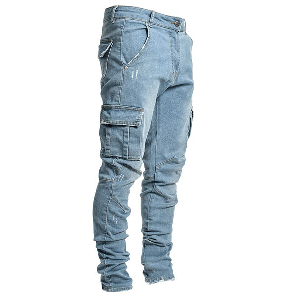 Men Denim Cargo Jeans For Sale