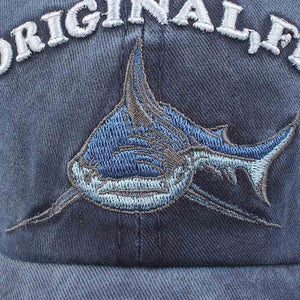 Mens Casual Baseball Cap with Shark Embroidery