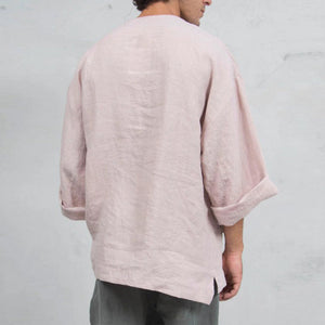 Men's Loose Linen Tunic Shirts