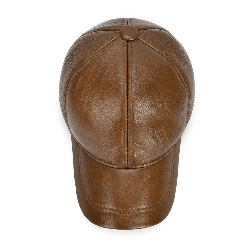 Genuine Leather Baseball Cap