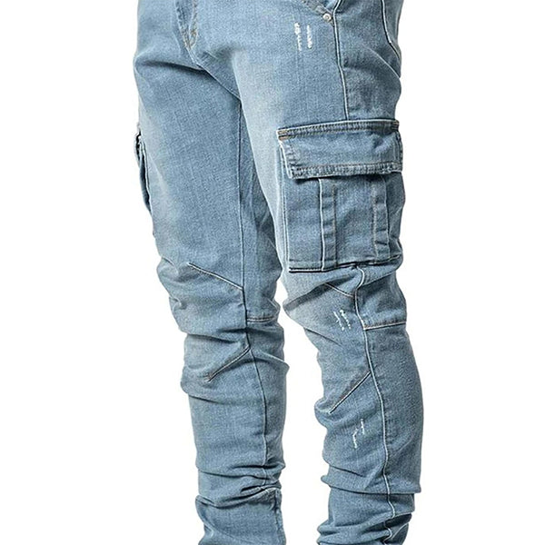 Men Denim Cargo Jeans For Sale