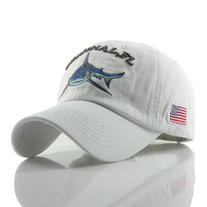 Mens Casual Baseball Cap with Shark Embroidery