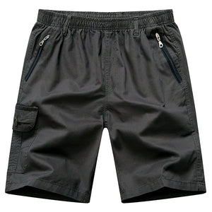 [47.2'' Waist] Men's Zip Plus Size Shorts