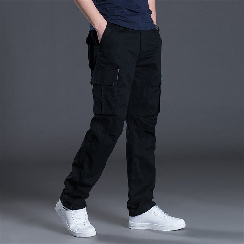 Mens Overalls Pockets Cargo Pants