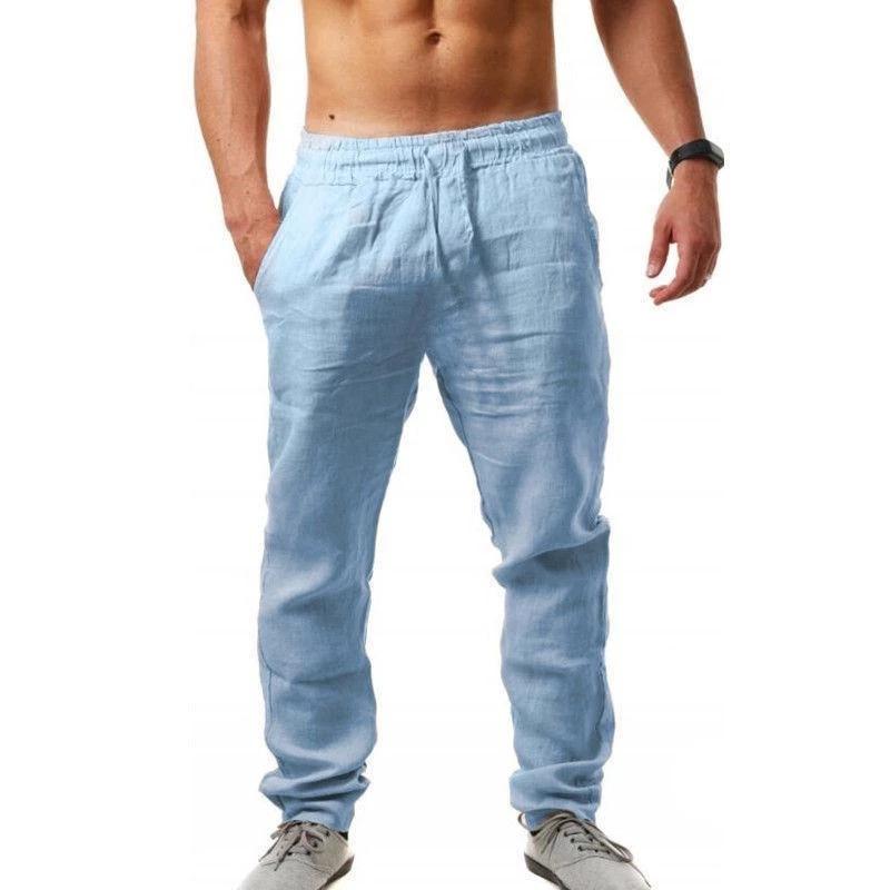 Men's Drawstring Linen Pants