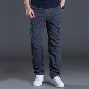 Mens Overalls Pockets Cargo Pants