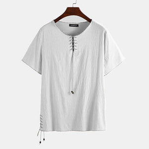 Men's Loose Rope Linen T-Shirts