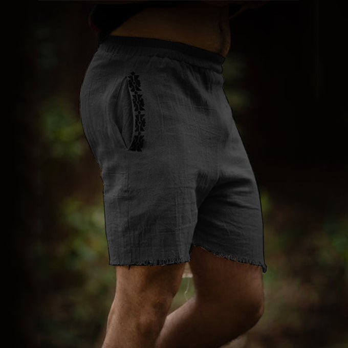 Natural Linen Shorts For Men