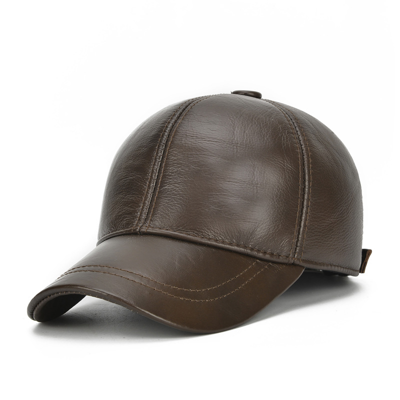 Genuine Leather Baseball Cap