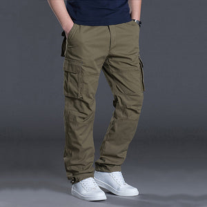 Mens Overalls Pockets Cargo Pants