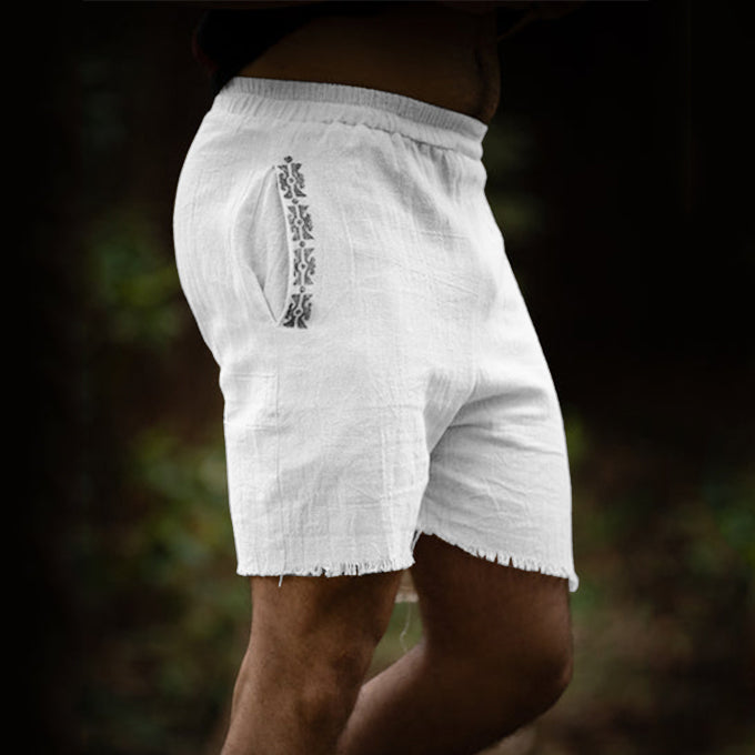 Natural Linen Shorts For Men