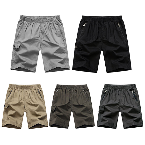 [47.2'' Waist] Men's Zip Plus Size Shorts