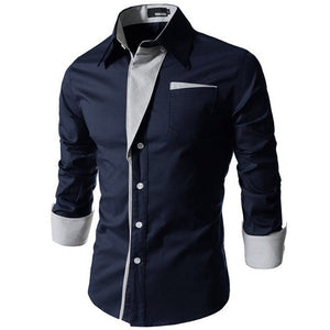 Men's Daily Shirts With Durable Woven Cotton